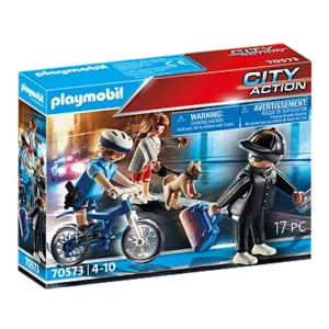 Playmobil Αστυνομικός με ποδήλατο και πορτοφολάς 70573