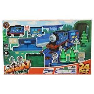 Τρενο Μπαταριας Με Ραγες & 3 Βαγονια (656-25)