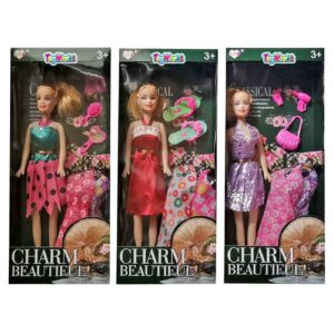 Κούκλα Charm Beautiful με Αξεσουάρ & 2 Φορέματα 72-2053