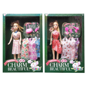 Κούκλα Charm Beautiful με Αξεσουάρ & 3 Φορέματα 72-2054