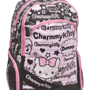 Charmmy Kitty Letter Σχολική Τσάντα Πλάτης Δημοτικού Πολύχρωμη με Θήκη για Παγούρι