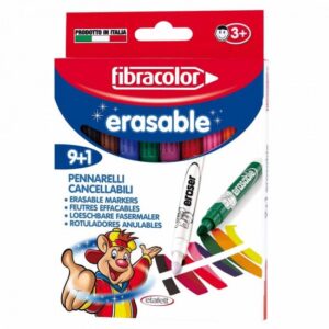 Μαρκαδόροι που Σβήνουν Σετ 9+1τεμ Erasable FIBRACOLOR