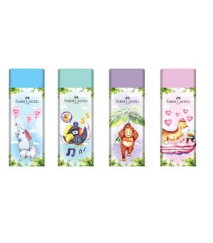 ΓΟΜΑ FABER CASTELL HAPPY JUNGLE ΣΕ ΔΙΑΦΟΡΑ ΠΑΣΤΕΛ ΧΡΩΜΑΤΑ 188739