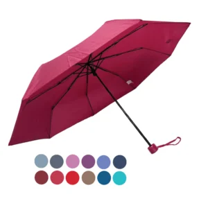 Ομπρέλα βροχής unisex σπαστή 53cm μονόχρωμη 0201