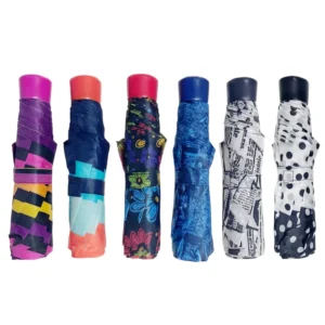 Ομπρέλα βροχής γυναικεία σπαστή 53cm εμπριμέ 0202