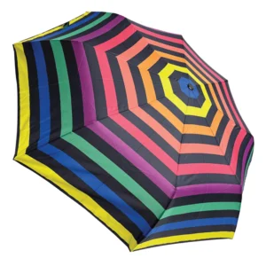 Ομπρέλα βροχής σπαστή αυτόματη ριγέ 0298